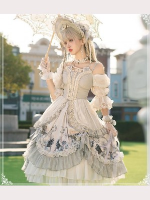 Rose Girl Vintage Lolita Dress OP by YingLuoFu (SF21)